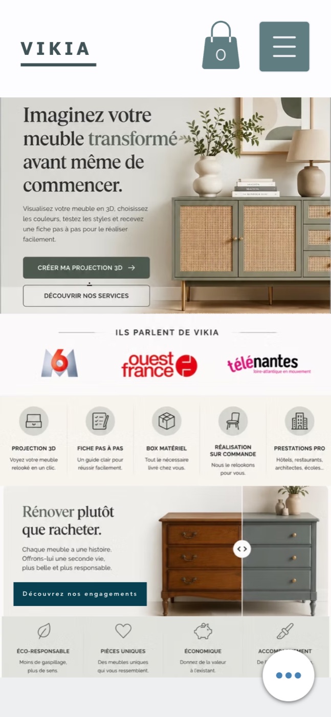 VIKIA furniture website